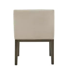 Sillas de comedor con brazos inclinados en gris desgastado y beige, juego de 2