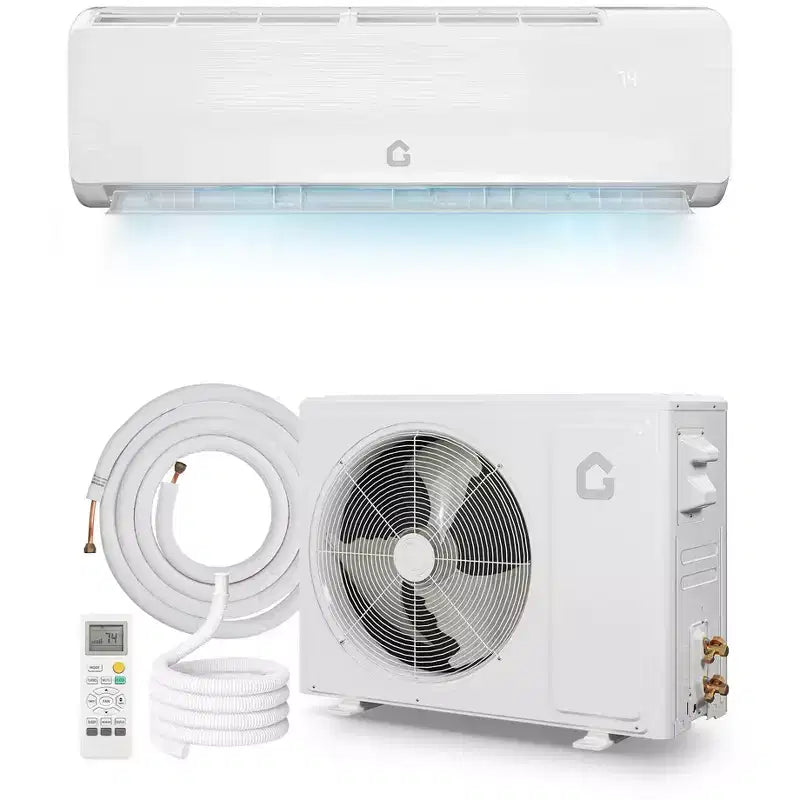 Acekool 12,000 BTU SEER2 19 Mini Split AC Heating System, 6-in-1 Inverter, Ductless, Wall Mount, White, With Installation Kits
