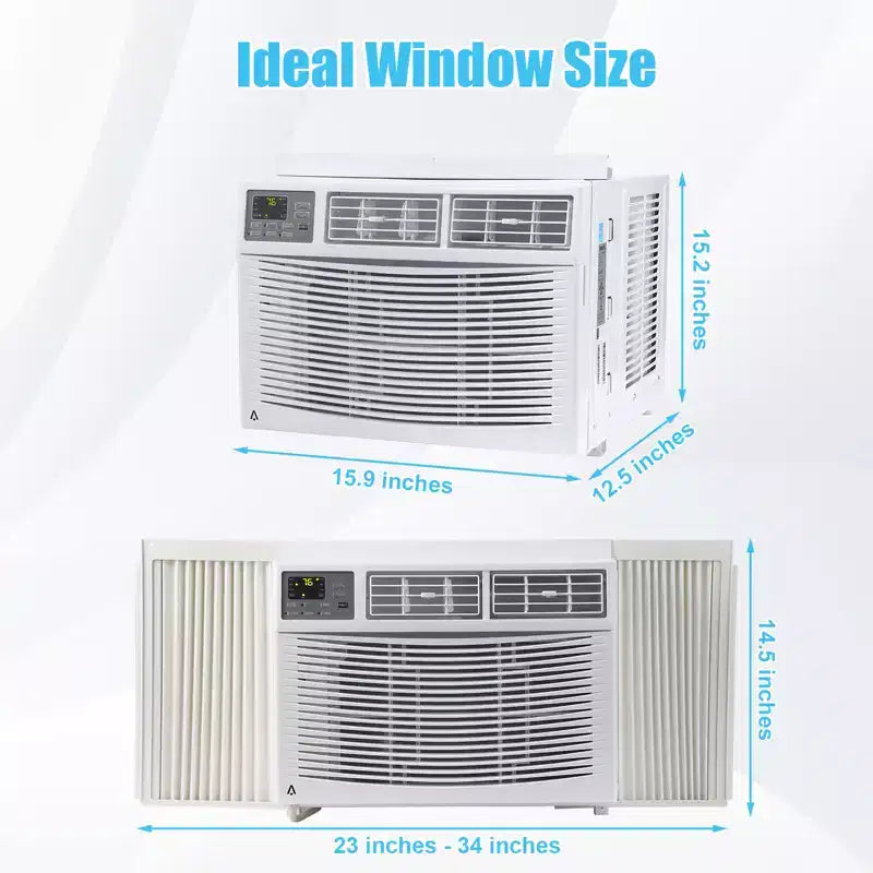 Climatiseur de fenêtre Acekool 12 000 BTU, unité de climatisation intelligente Wi-Fi avec télécommande, ventilateur déshumidificateur de refroidissement 3-en-1, 4 vitesses de ventilation
