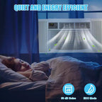 Climatiseur de fenêtre Acekool 12 000 BTU, unité de climatisation intelligente Wi-Fi avec télécommande, ventilateur déshumidificateur de refroidissement 3-en-1, 4 vitesses de ventilation