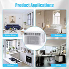 Climatiseur de fenêtre Acekool 12 000 BTU, unité de climatisation intelligente Wi-Fi avec télécommande, ventilateur déshumidificateur de refroidissement 3-en-1, 4 vitesses de ventilation