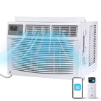 Climatiseur de fenêtre Acekool 12 000 BTU, unité de climatisation intelligente Wi-Fi avec télécommande, ventilateur déshumidificateur de refroidissement 3-en-1, 4 vitesses de ventilation
