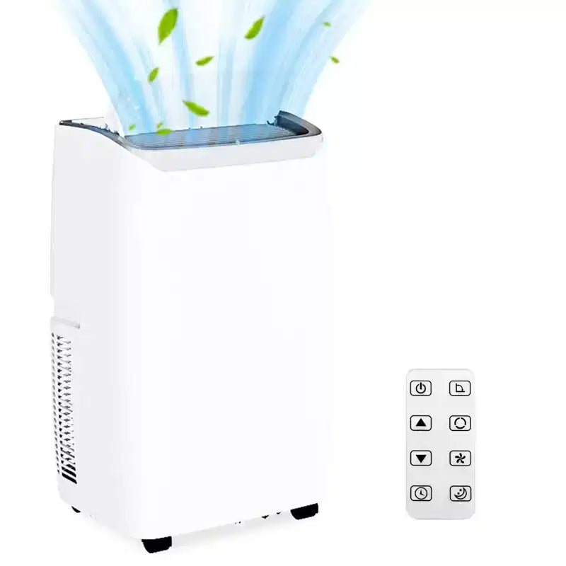 Climatiseur portable GustoWave 12000 BTU 3-en-1 avec refroidissement, vitesses multiples, mode veille, oscillation automatique, télécommande