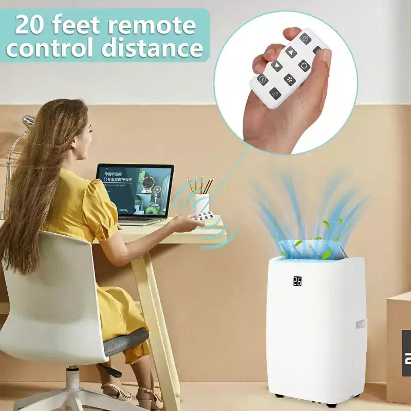 Climatiseur portable GustoWave 12000 BTU avec fonctions de refroidissement, déshumidification et ventilation pour pièces de taille moyenne