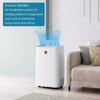 Climatiseur portable GustoWave 12000 BTU avec fonctions de refroidissement, déshumidification et ventilation pour pièces de taille moyenne