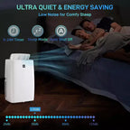 Climatiseur portable GustoWave 12000 BTU avec fonctions de refroidissement, déshumidification et ventilation pour pièces de taille moyenne