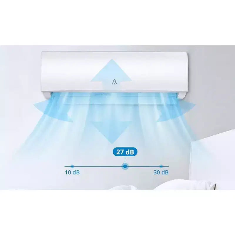 Climatiseur et Chauffage Mini Split sans Conduit 9000 BTU Inverter, 19 SEER2, 115V, Compatible WiFi et Alexa, Auto-Nettoyant, Télécommande, Refroidit 51 m²