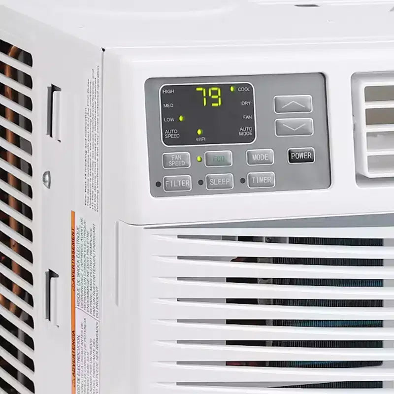 Garvee 10000 BTU Window Air Conditioner with Remote, Cools 350 Sq Ft, 3 Speeds Quiet LED Display, Easy Install for Bedroom, Office