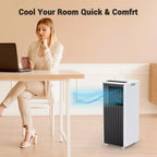 Climatiseur portable Garvee 8000 BTU, 3-en-1 CA avec refroidissement/déshumidificateur/ventilateur, télécommande, minuterie 24h, refroidit 33 m²