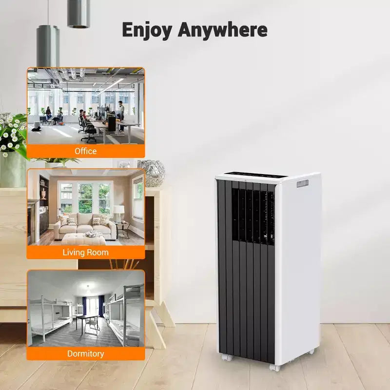 Climatiseur portable Garvee 8000 BTU, 3-en-1 CA avec refroidissement/déshumidificateur/ventilateur, télécommande, minuterie 24h, refroidit 33 m²