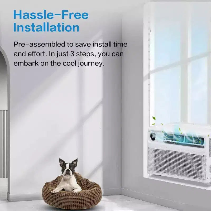 Climatiseur de fenêtre à onduleur Karl Home 10000 BTU compatible Wi-Fi avec télécommande et contrôle par application