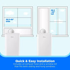 Climatiseur portable intelligent Midea 10 000 BTU DOE avec inverseur, pour des pièces jusqu'à 42 m², blanc