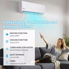 Climatiseur bibloc à thermopompe Karl Home 2 zones 38000 BTU 20 SEER2 (18K+18K)
