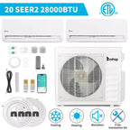 Climatiseur bibloc Karl Home 2 zones 28000 BTU 20 SEER2 avec pompe à chaleur (9K+18K)