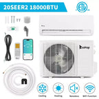 Climatiseur bibloc sans conduit avec pompe à chaleur Karl Home 20 SEER2, 18 000 BTU, 1,5 tonne, 208/230 V