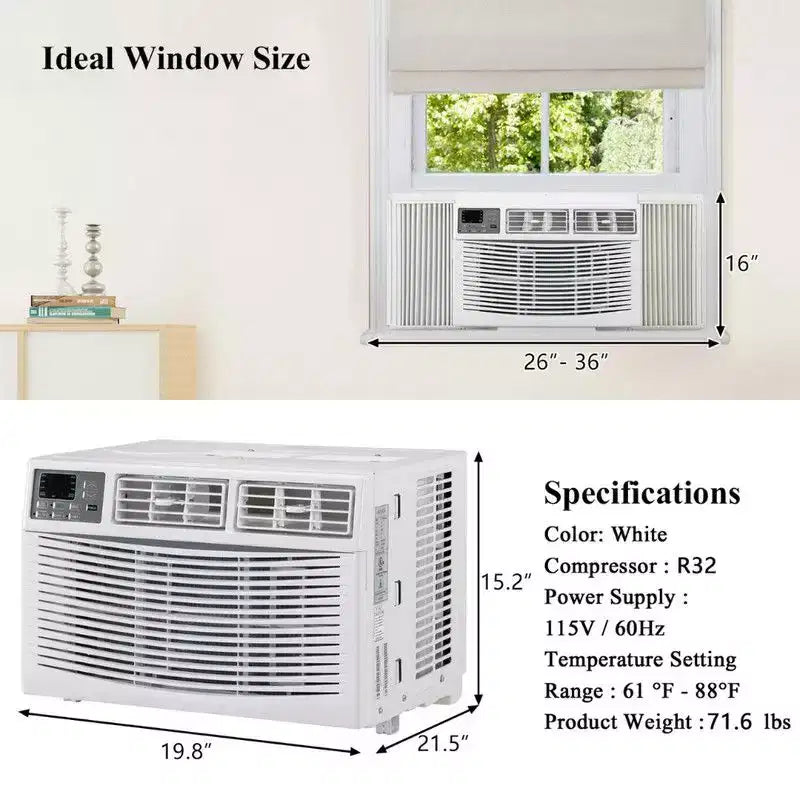 Climatiseur portable tout-en-un pour fenêtre Karl Home 14000 BTU avec Wi-Fi
