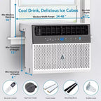 Climatiseur intelligent à inverseur en U de 8 000 BTU, refroidit jusqu'à 42 m², ultra-silencieux avec flexibilité de fenêtre ouverte, ultra-silencieux, économe en énergie
