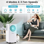 Climatiseur portable 3-en-1 Costway 8200/10000 BTU avec ventilateur et déshumidificateur