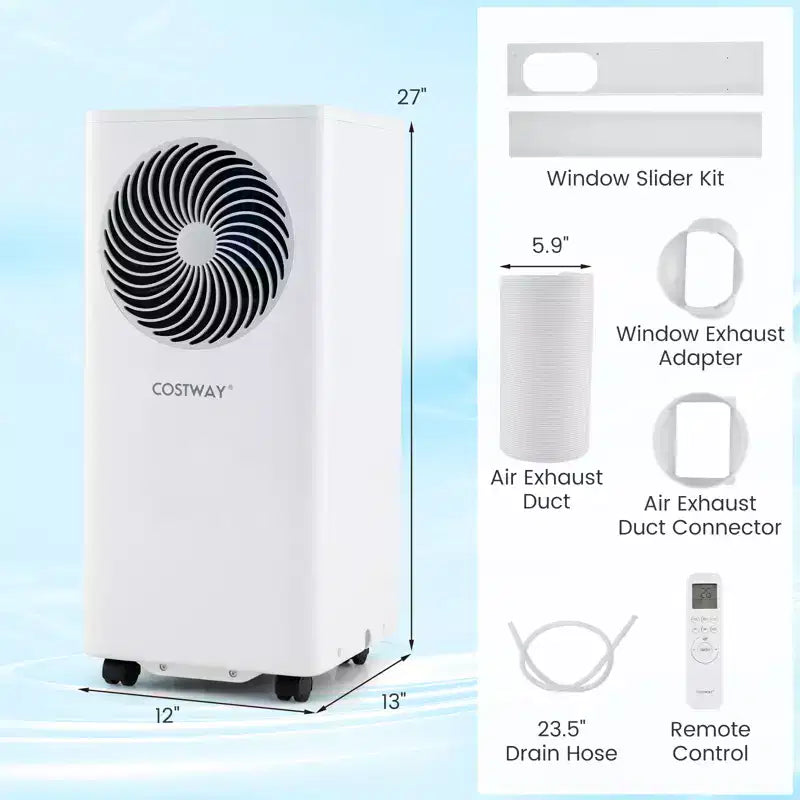 Climatiseur portable 3-en-1 Costway 8200/10000 BTU avec ventilateur et déshumidificateur
