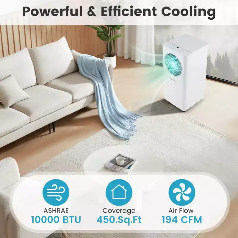 Climatiseur portable 3-en-1 Costway 8200/10000 BTU avec ventilateur et déshumidificateur