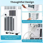 Climatiseur portable 3-en-1 Costway 8200/10000 BTU avec ventilateur et déshumidificateur