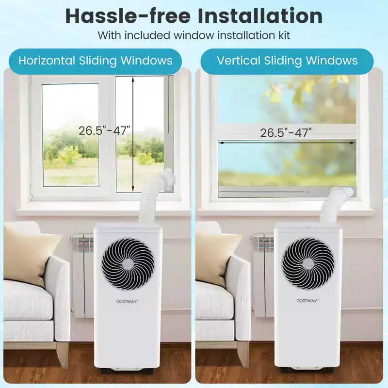 Climatiseur portable 3-en-1 Costway 8200/10000 BTU avec ventilateur et déshumidificateur