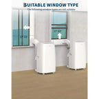 Climatiseur portable, climatiseur et chauffage portables à double tuyau de 14 000 BTU, unité de climatisation Inverter pour 70 m²