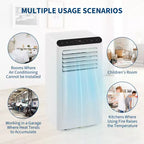 Climatiseur portable 8 000 BTU 3-en-1 (1 unité) pour pièces jusqu'à 32,5 m² | Design compact avec kit fenêtre et minuterie 24h