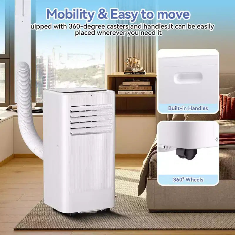Climatiseur portable 3-en-1 de 8 000 BTU - Blanc, 1 unité, Climatiseur silencieux pour pièces de 420 pieds carrés, télécommande et kit de fenêtre inclus pour la maison/le bureau/le dortoir