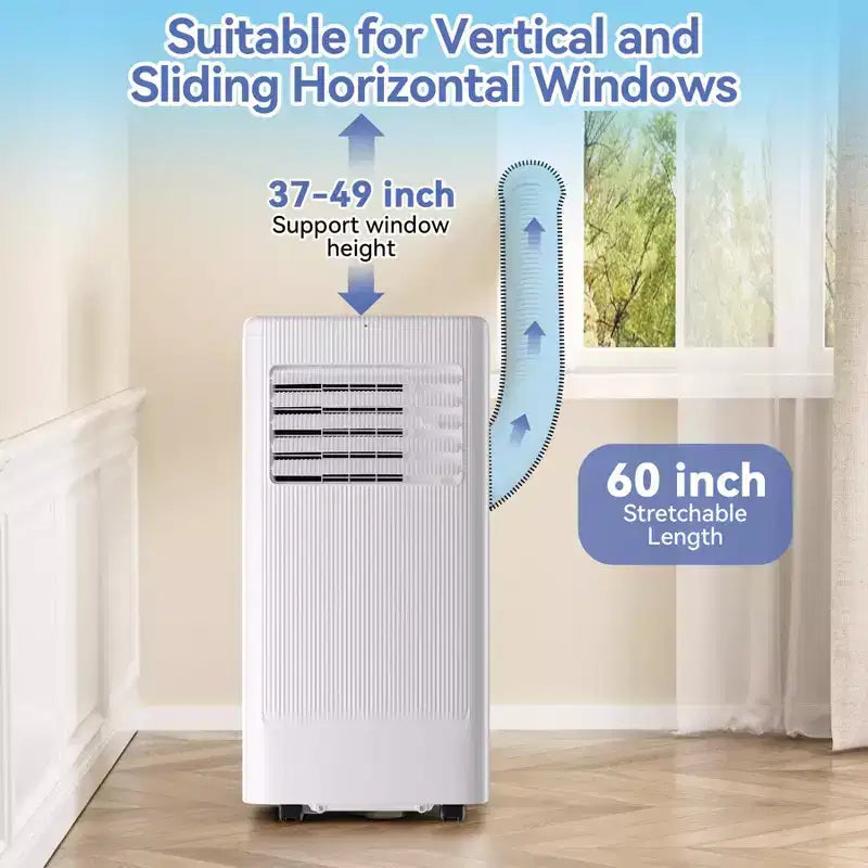 Climatiseur portable 3-en-1 de 8 000 BTU - Blanc, 1 unité, Climatiseur silencieux pour pièces de 420 pieds carrés, télécommande et kit de fenêtre inclus pour la maison/le bureau/le dortoir