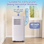 Climatiseur portable 3-en-1 de 8 000 BTU - Blanc, 1 unité, Climatiseur silencieux pour pièces de 420 pieds carrés, télécommande et kit de fenêtre inclus pour la maison/le bureau/le dortoir