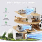 Refroidisseur d'air par évaporation/climatiseur portable Waykar 2943-3531 CFM avec 3 vitesses de refroidissement
