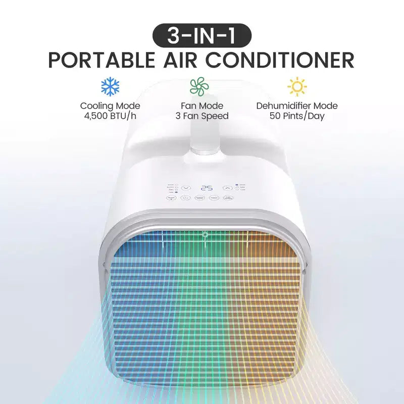 Climatiseur portable 3-en-1 Waykar 4500 BTU pour tente, camping et camping-car avec déshumidificateur et télécommande