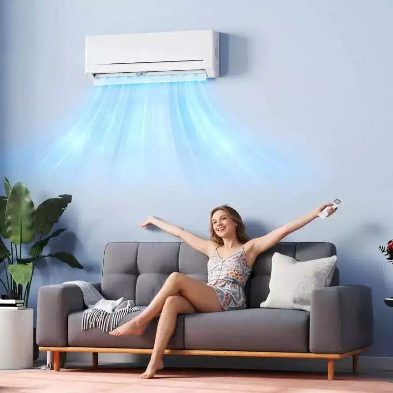 Climatiseur mini-split AMERLIFE 12 000 BTU avec pompe à chaleur, inverseur 220 V, commande Wi-Fi, couverture de 70 m²