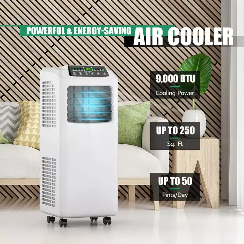 Climatiseur portable et déshumidificateur Costway avec télécommande et kit fenêtre