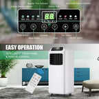 Climatiseur portable et déshumidificateur Costway avec télécommande et kit fenêtre