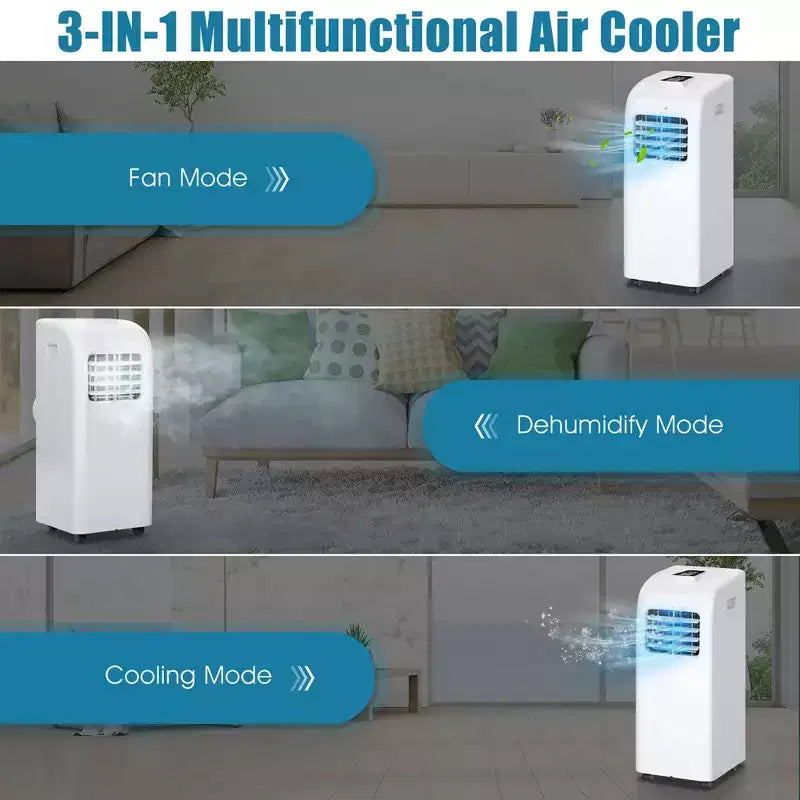 Climatiseur portable et déshumidificateur Costway avec télécommande et kit fenêtre