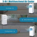 Climatiseur portable et déshumidificateur Costway avec télécommande et kit fenêtre