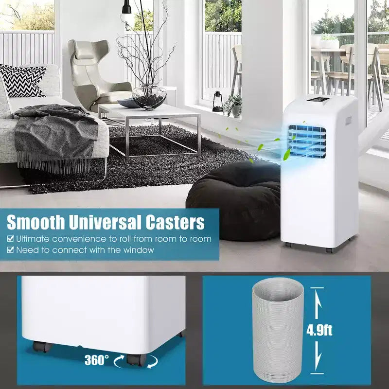 Climatiseur portable et déshumidificateur Costway avec télécommande et kit fenêtre