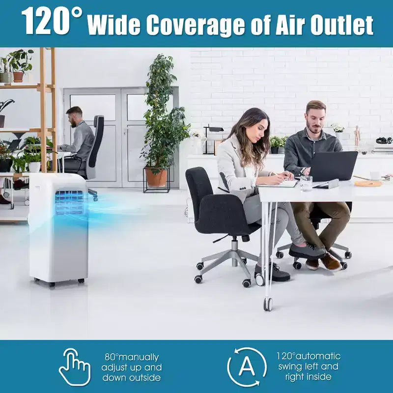 Climatiseur portable et déshumidificateur Costway avec télécommande et kit fenêtre