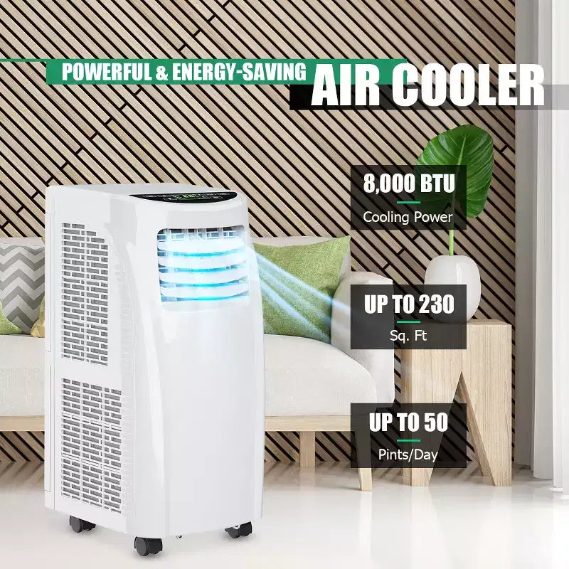 Climatiseur portatif Costway 5500 BTU (8000 BTU ASHRAE) Déshumidificateur