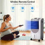 Refroidisseur d'air portable et chauffage-humidificateur Costway avec filtre lavable et télécommande