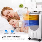 Refroidisseur d'air portable et chauffage-humidificateur Costway avec filtre lavable et télécommande
