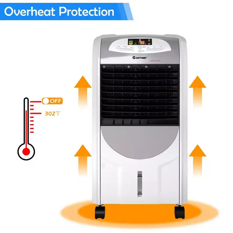 Refroidisseur d'air portable et chauffage-humidificateur Costway avec filtre lavable et télécommande