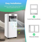 Climatiseur portable Costway 6000 BTU (10000 BTU ASHRAE) avec télécommande, refroidisseur d'air 3-en-1 avec fonction de déshumidification