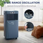 Climatiseur portable Costway 6000 BTU (10000 BTU ASHRAE) avec télécommande, refroidisseur d'air 3-en-1 avec fonction de déshumidification