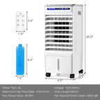 Rafraîchisseur d'air évaporatif 3-en-1 Costway Ventilateur portable avec fonction humidificateur