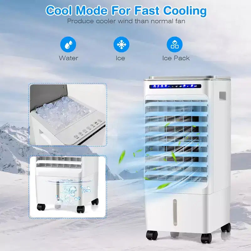 Rafraîchisseur d'air évaporatif 3-en-1 Costway Ventilateur portable avec fonction humidificateur