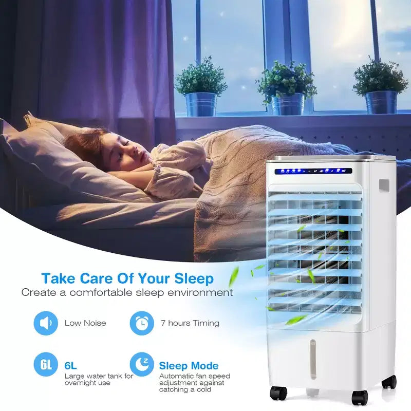 Rafraîchisseur d'air évaporatif 3-en-1 Costway Ventilateur portable avec fonction humidificateur