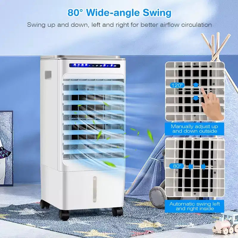 Rafraîchisseur d'air évaporatif 3-en-1 Costway Ventilateur portable avec fonction humidificateur